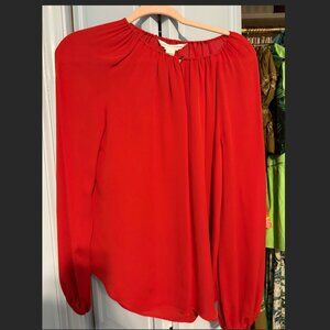 Diane Von Furstenberg red blouse